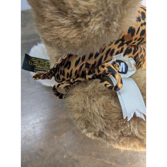 Vermont Teddy Bear Playboy Bunny Style 15" Stuffed Plush Animal Leopard Print - Picture 9 of 13
